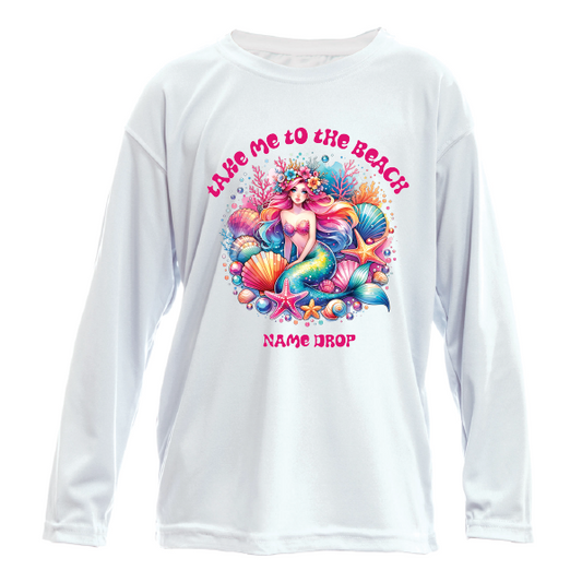 Toddler Beach Mermaid - UPF50 Sun Protection Shirt
