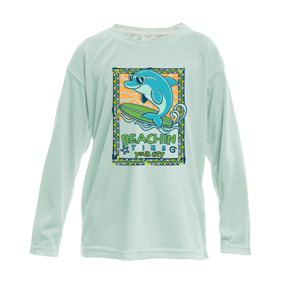 Toddler Dolphin Surfer - UPF50 Sun Protection Beach Shirt