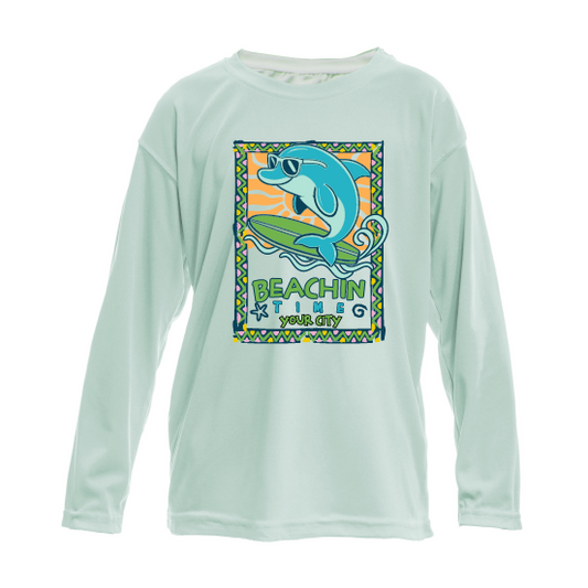 Toddler Dolphin Surfer - UPF50 Sun Protection Beach Shirt
