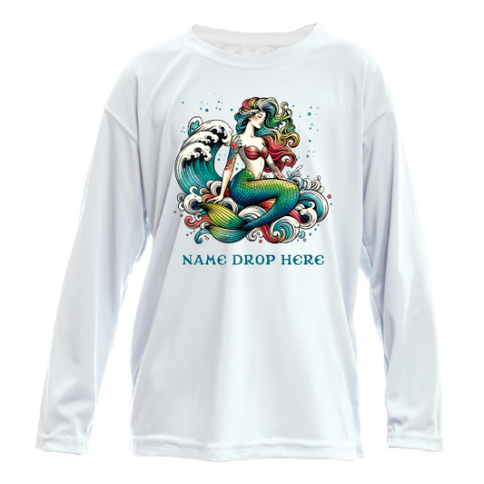 Kids Mermaid - UPF50 Sun Protection Beach Shirt