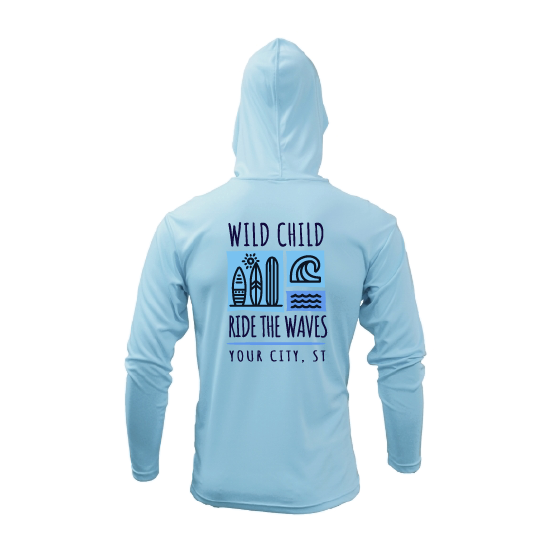 Kids Wild Child Ride the Waves - UPF50 Sun Protection Beach Shirt
