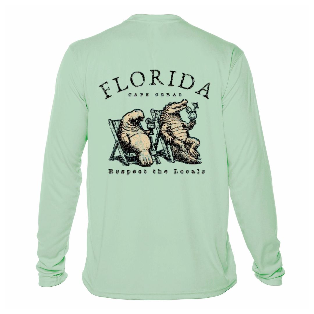 Respect the Locals Manatee & Alligator Sun Shirt - UPF50 T-Shirt