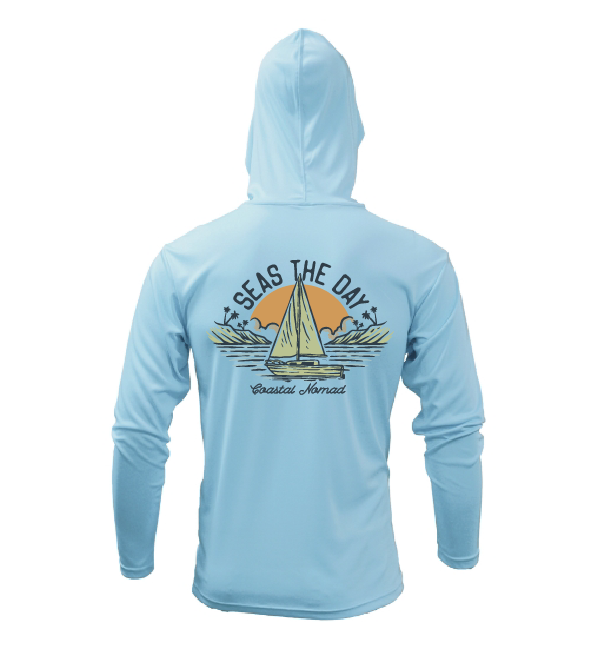 Seas the Day Sailboat - Men UPF50 Sun Protection Graphic Tee