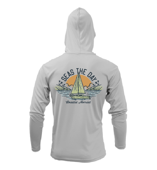 Seas the Day Sailboat - Men UPF50 Sun Protection Graphic Tee