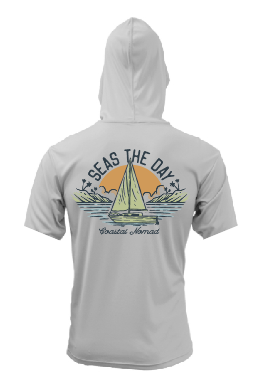 Seas the Day Sailboat - Men UPF50 Sun Protection Graphic Tee