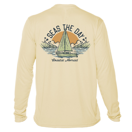 Seas the Day Sailboat - Men UPF50 Sun Protection Graphic Tee