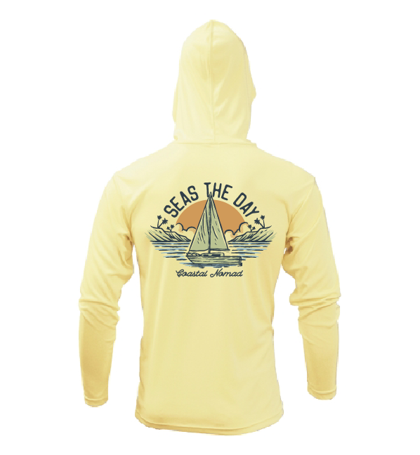 Seas the Day Sailboat - Men UPF50 Sun Protection Graphic Tee