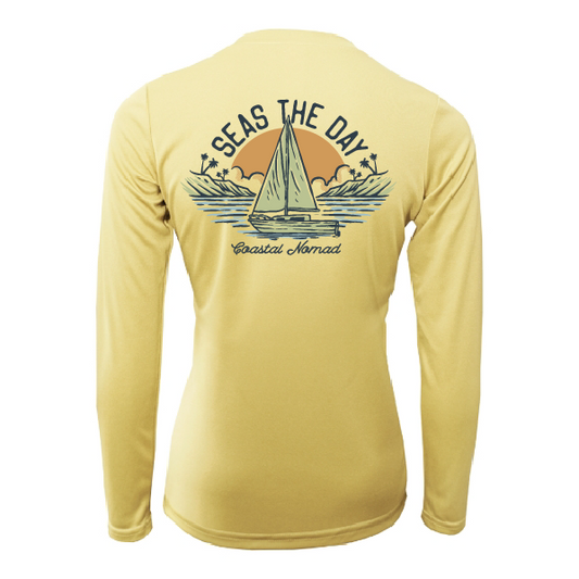 Seas the Day Sailboat - Women UPF50 Sun Protection Graphic Tee