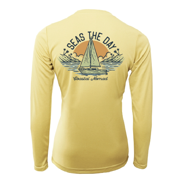 Seas the Day Sailboat - Women UPF50 Sun Protection Graphic Tee
