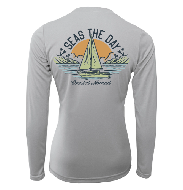 Seas the Day Sailboat - Women UPF50 Sun Protection Graphic Tee