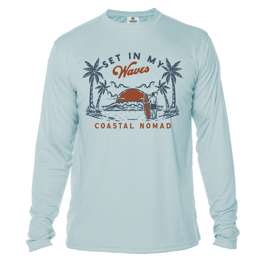 Set in my Waves - Men UPF50 Sun Protection Graphic Tee