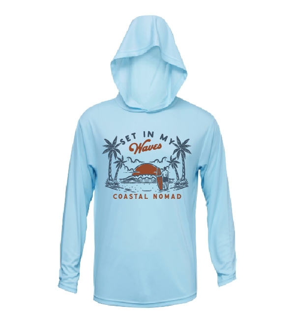 Set in my Waves - Men UPF50 Sun Protection Graphic Tee