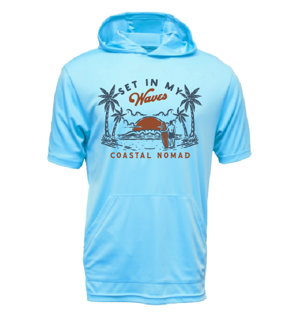 Set in my Waves - Men UPF50 Sun Protection Graphic Tee