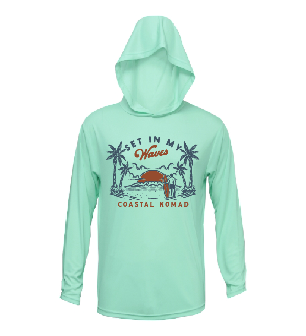 Set in my Waves - Men UPF50 Sun Protection Graphic Tee