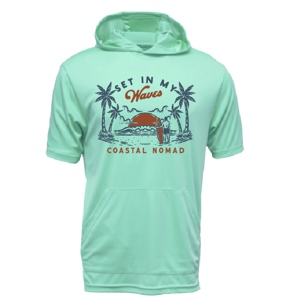 Set in my Waves - Men UPF50 Sun Protection Graphic Tee