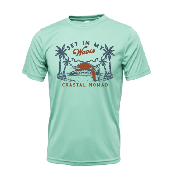 Set in my Waves - Men UPF50 Sun Protection Graphic Tee