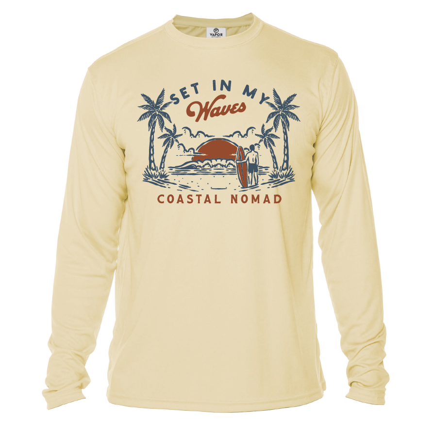 Set in my Waves - Men UPF50 Sun Protection Graphic Tee
