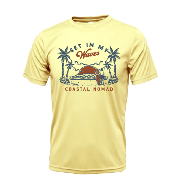 Set in my Waves - Men UPF50 Sun Protection Graphic Tee