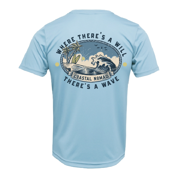 Will and a Wave - Men UPF50 Sun Protection Graphic Tee