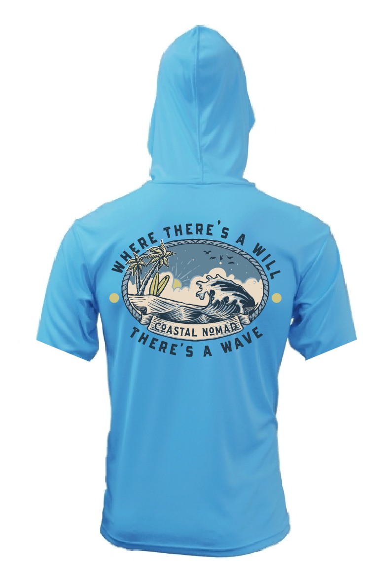 Will and a Wave - Men UPF50 Sun Protection Graphic Tee
