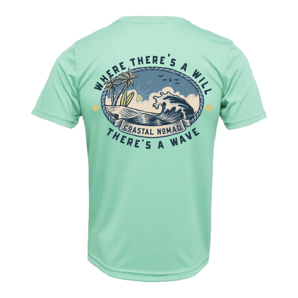 Will and a Wave - Men UPF50 Sun Protection Graphic Tee
