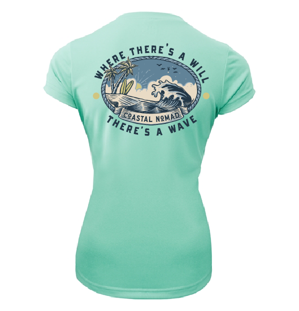 Will and a Wave - Women UPF50 Sun Protection Graphic Tee