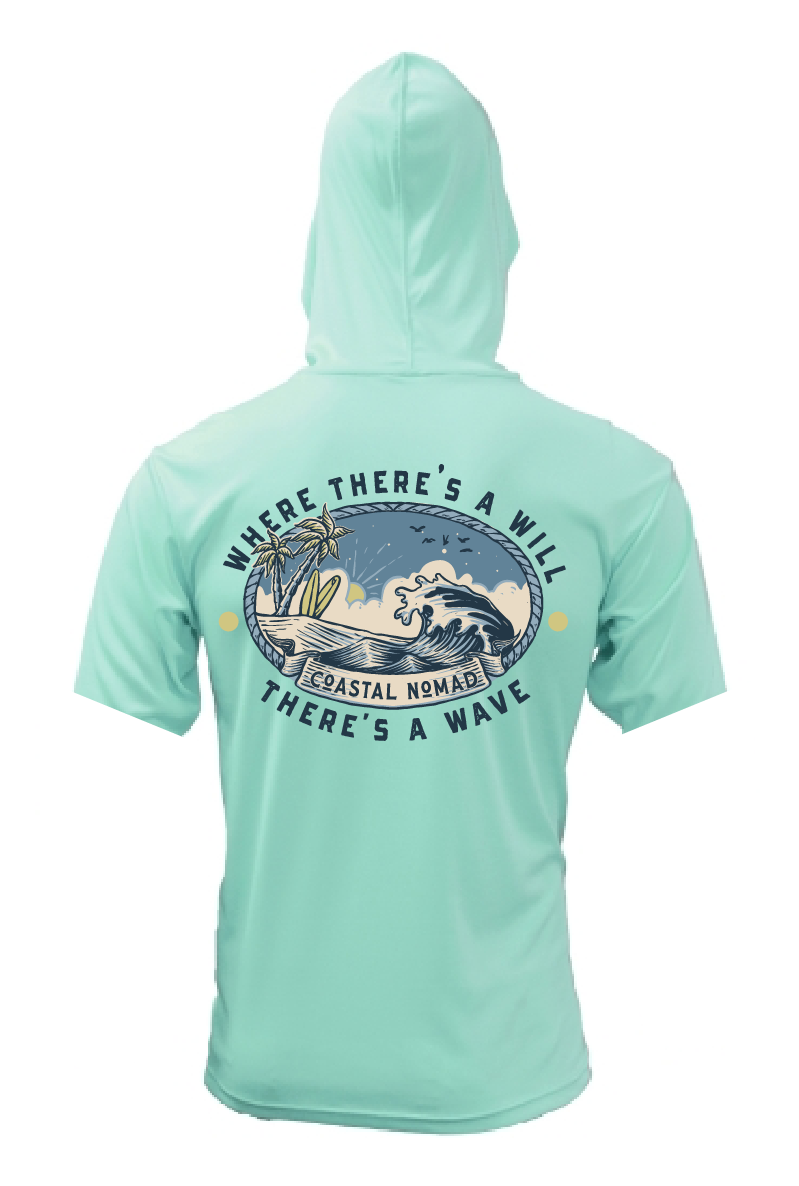 Will and a Wave - Men UPF50 Sun Protection Graphic Tee