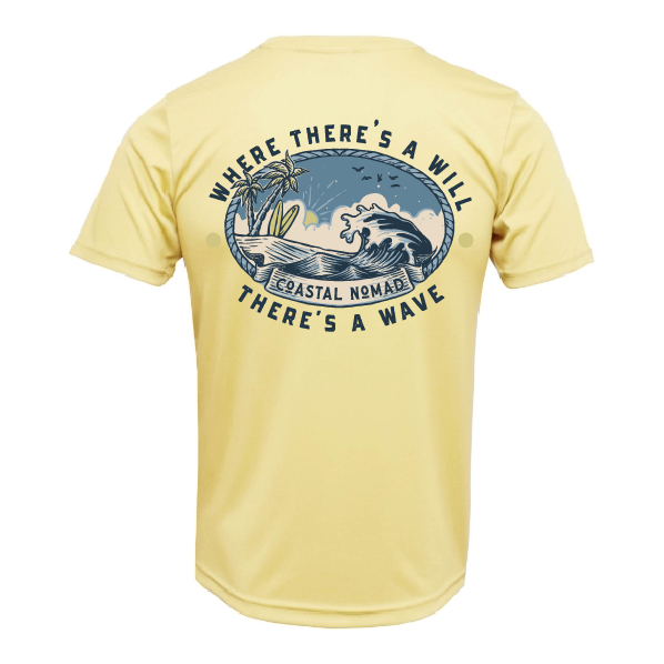 Will and a Wave - Men UPF50 Sun Protection Graphic Tee