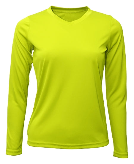 Custom Sun Shirt - Women V-Neck Long-Sleeve UPF50 Shirt with Custom Print