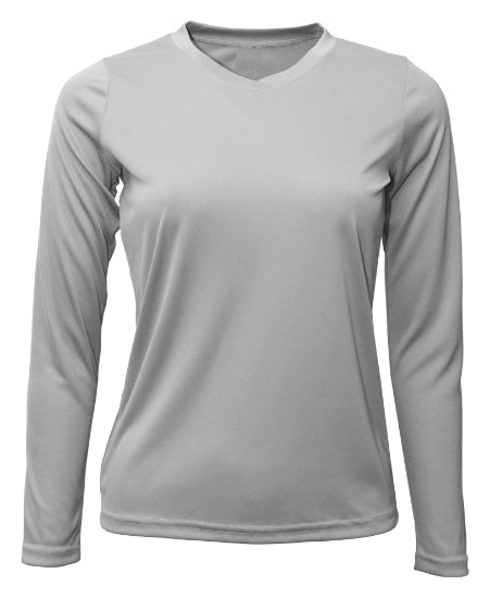 Custom Sun Shirt - Women V-Neck Long-Sleeve UPF50 Shirt with Custom Print