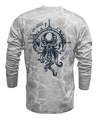 Octopus Sun Shirt: Not All Who Wander Are Lost - No Location or Custom
