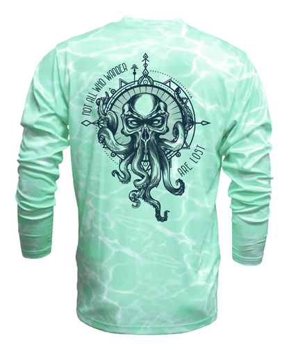 Octopus Sun Shirt: Not All Who Wander Are Lost - No Location or Custom