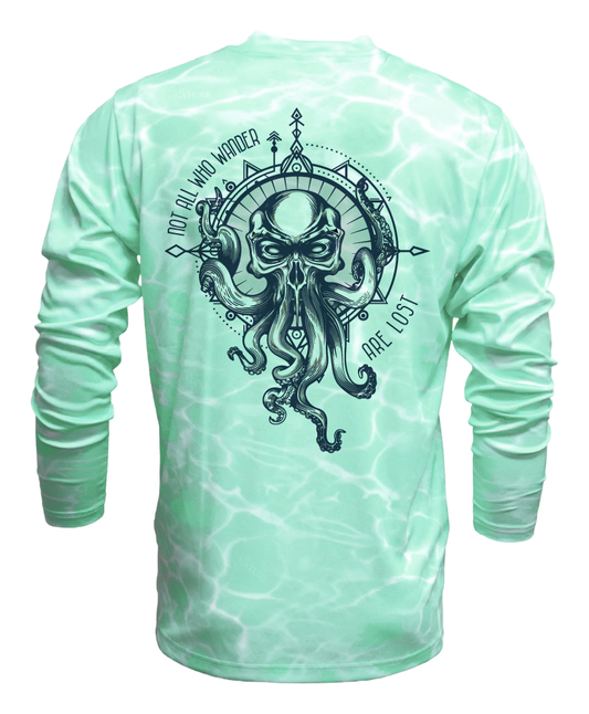 Octopus Sun Shirt: Not All Who Wander Are Lost - No Location or Custom