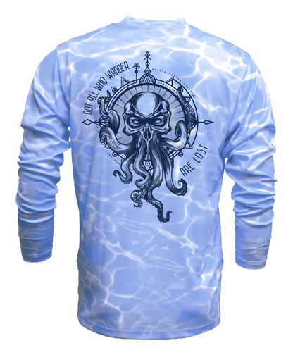 Octopus Sun Shirt: Not All Who Wander Are Lost - No Location or Custom
