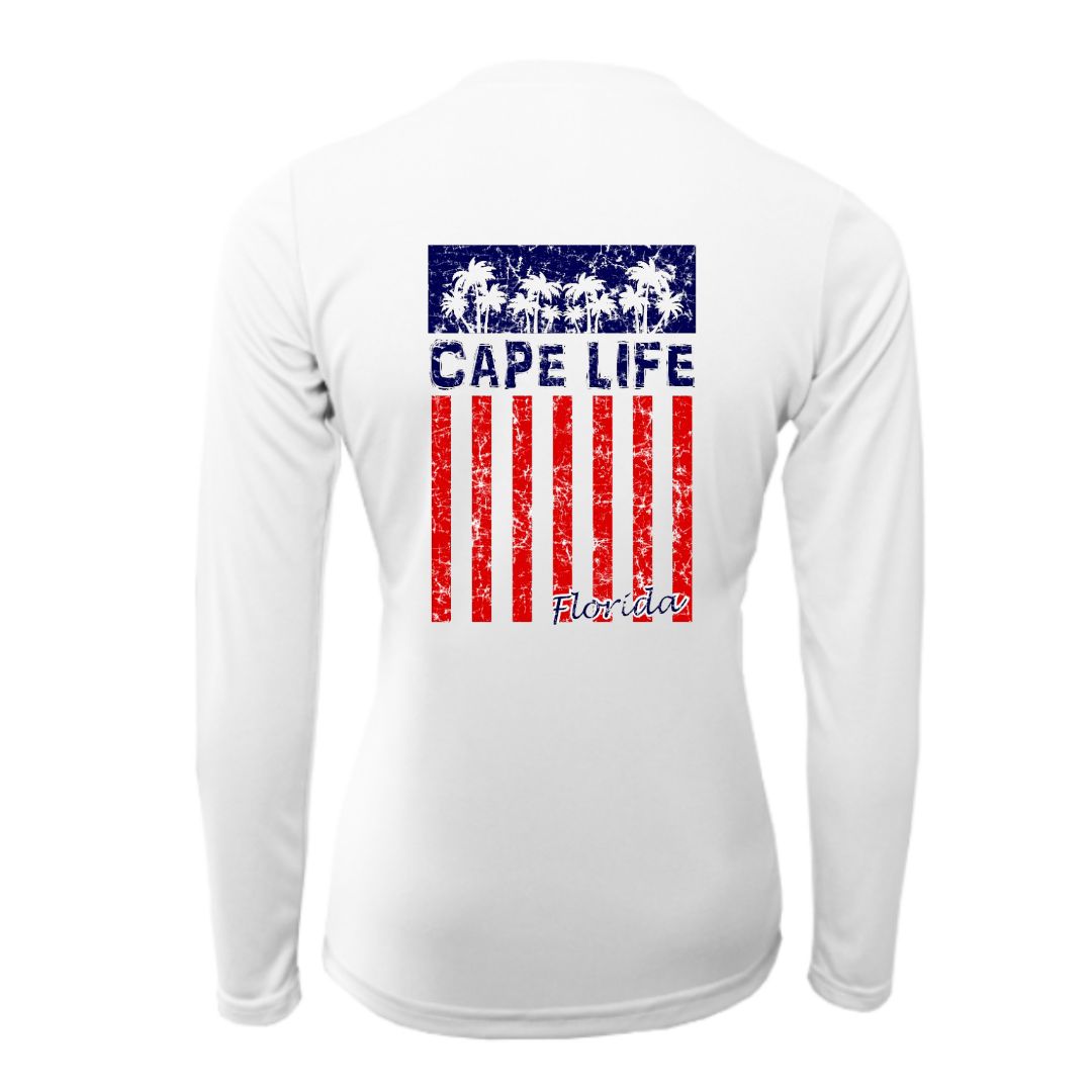 Palm Flag Sun Shirt - Women's UPF50 Sun Protection Shirt