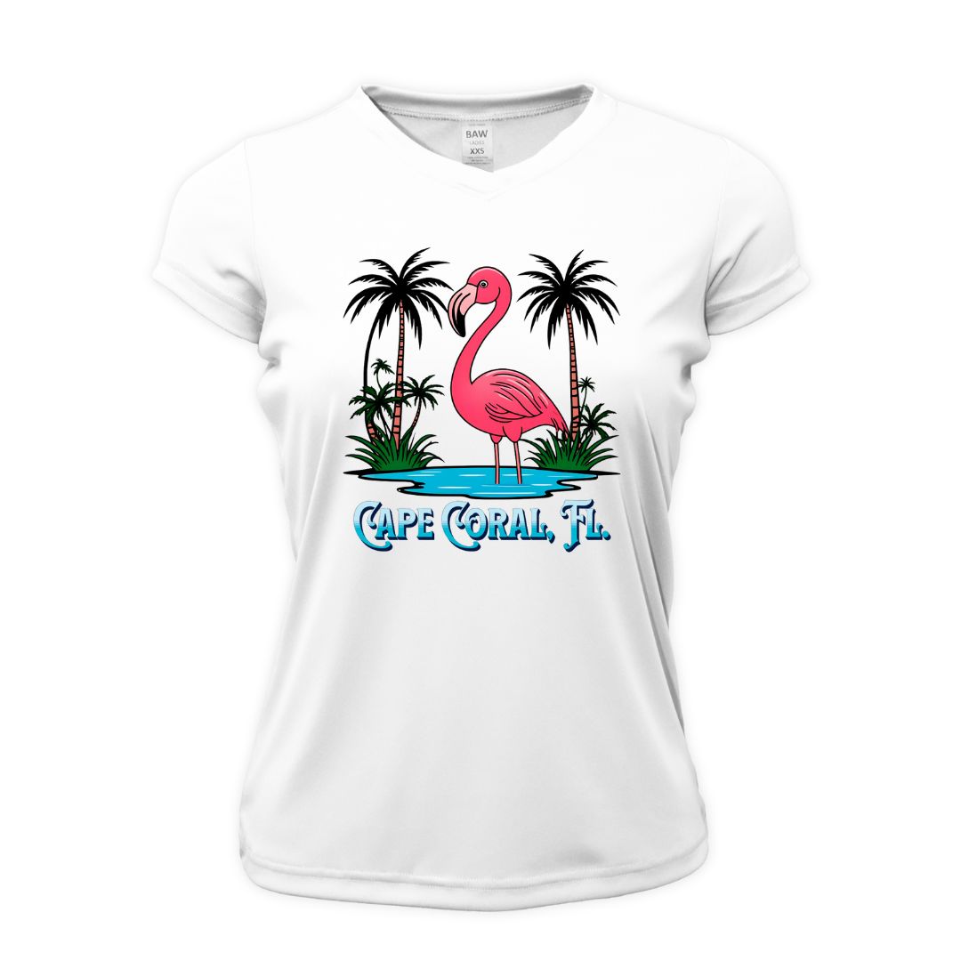 Pink Flamingo Sun Shirt - Women UPF50 Graphic Tee