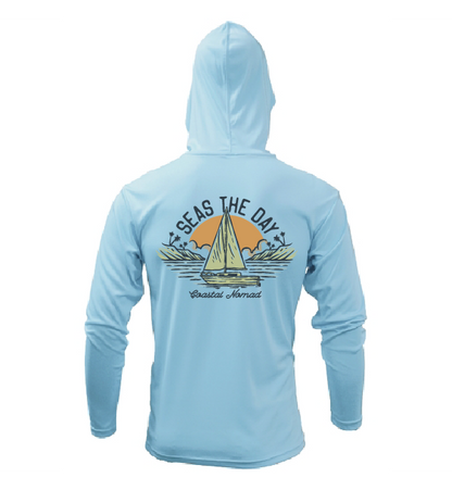 Seas the Day Sailboat - Men UPF50 Sun Protection Graphic Tee