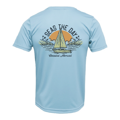 Seas the Day Sailboat - Men UPF50 Sun Protection Graphic Tee