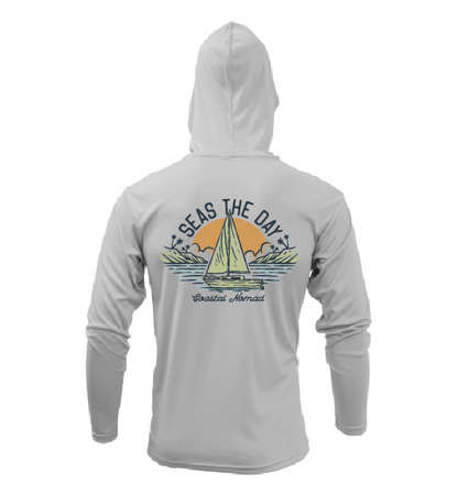 Seas the Day Sailboat - Men UPF50 Sun Protection Graphic Tee