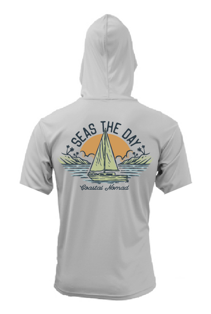 Seas the Day Sailboat - Men UPF50 Sun Protection Graphic Tee