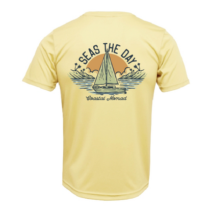 Seas the Day Sailboat - Men UPF50 Sun Protection Graphic Tee