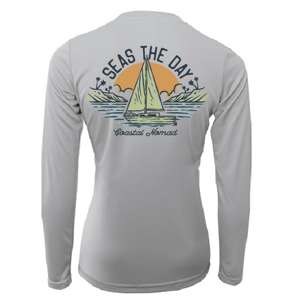 Seas the Day Sailboat - Women UPF50 Sun Protection Graphic Tee