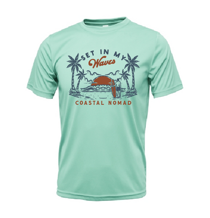Set in my Waves - Men UPF50 Sun Protection Graphic Tee