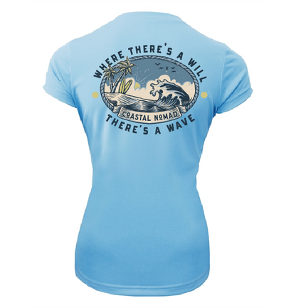 Will and a Wave - Women UPF50 Sun Protection Graphic Tee