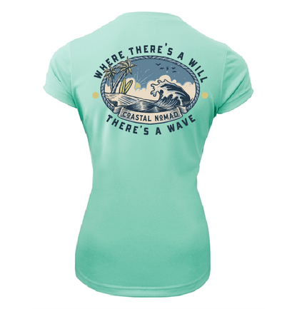 Will and a Wave - Women UPF50 Sun Protection Graphic Tee